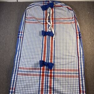 Vintage 70s/80s Dress Bag Handmade Custom Ribbons Bows Checkered Talon Zipper